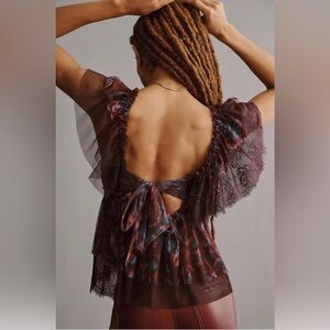 Anthropologie Layered Lace Blouse